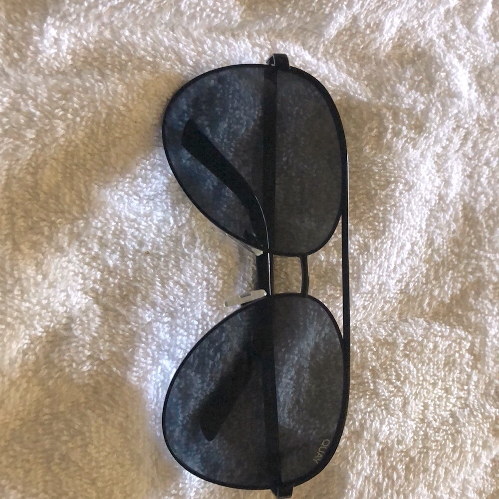 Quay Australia Black Aviator Sunglasses
